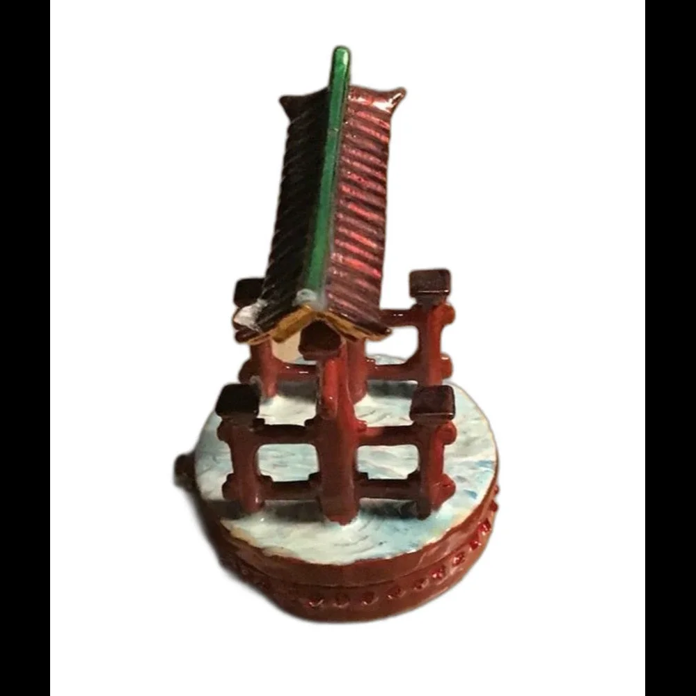 Objet D’Art Island Shrine Jeweled Enamel Trinket Box #102 Artform